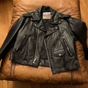 Lack leather moto jacket